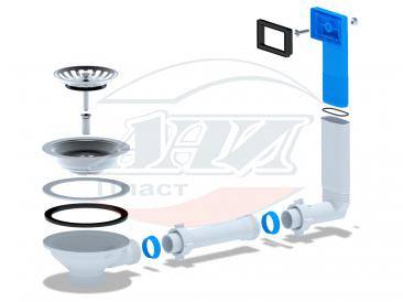 Купить выпуск  большой n305s с переливом 3 1/2, ани. в Иваново магазин сантехники Суперстрой