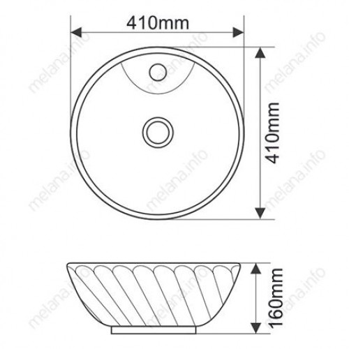 Купить раковина 7841, melana. в Иваново магазин сантехники Суперстрой
