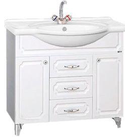 Купить тумба александра 85, белый металлик ,misty в Иваново магазин сантехники Суперстрой