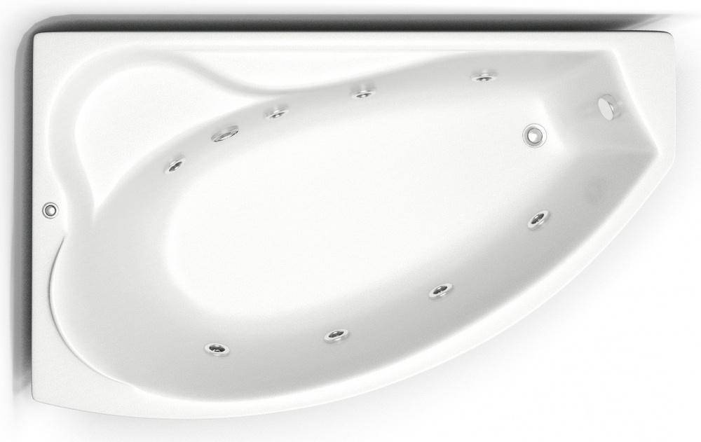 Купить ванна акриловая николь 1700*1000 с экраном и гидромассажем левая, bas. в Иваново магазин сантехники Суперстрой