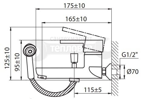Купить смеситель для ванны krona 9620973, варион. в Иваново магазин сантехники Суперстрой