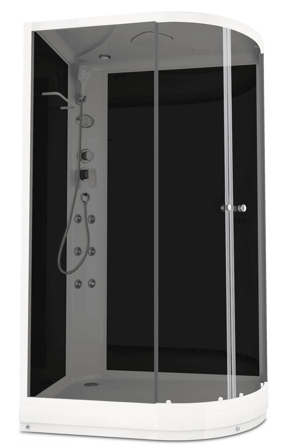 Купить душевая  кабина domani spa delight 128 120*80 l нп тс электрикой, гидромассажем в Иваново магазин сантехники Суперстрой