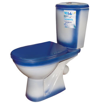 Купить компакт-унитаз комфорт плюс синий, rosa. в Иваново магазин сантехники Суперстрой