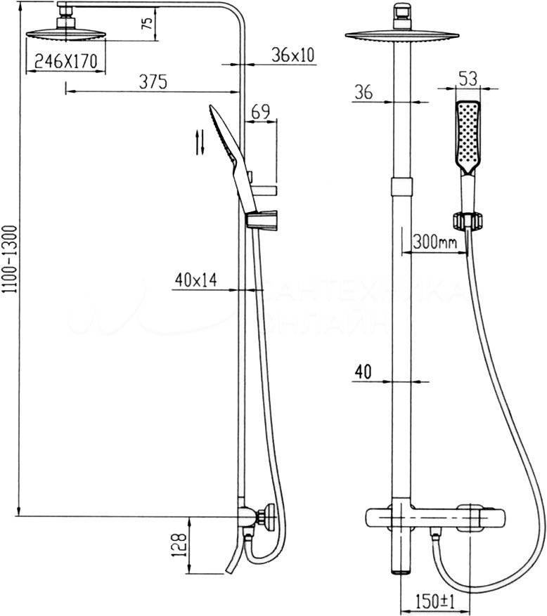 Купить душевая система trio 57288,kaiser в Иваново магазин сантехники Суперстрой