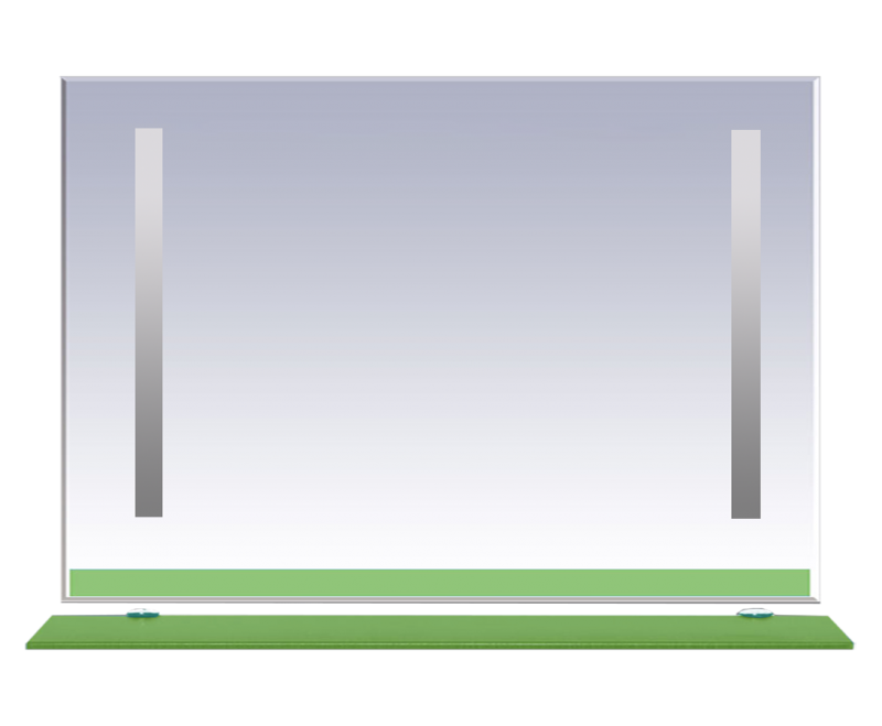 Купить зеркало джулия -120 с полочкой 12 мм салатовое,misty. в Иваново магазин сантехники Суперстрой