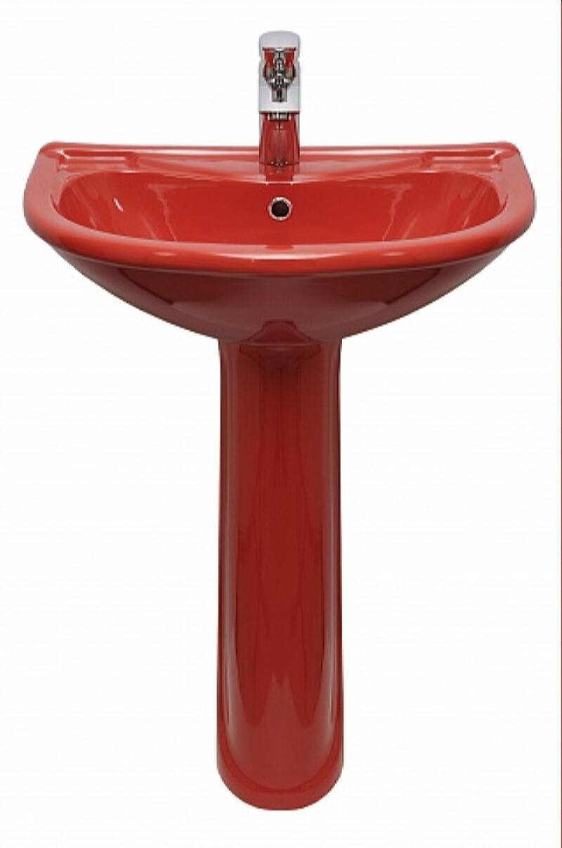Купить раковина на пьедестале престиж-55 красный, старый оскол. в Иваново магазин сантехники Суперстрой