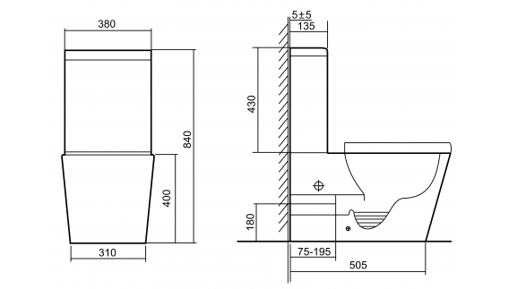 Купить компакт-унитаз triton-pro corso co-3006, безободковый, сидение микролифт в Иваново магазин сантехники Суперстрой