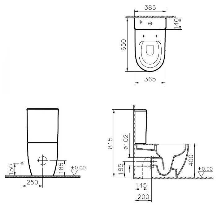 Купить компакт-унитаз sento rim-ex 9830d003-7203, back to wall, vitra. в Иваново магазин сантехники Суперстрой