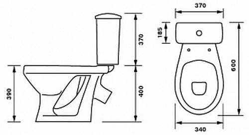 Купить компакт-унитаз суперкомпакт,сиреневый, старый оскол. в Иваново магазин сантехники Суперстрой