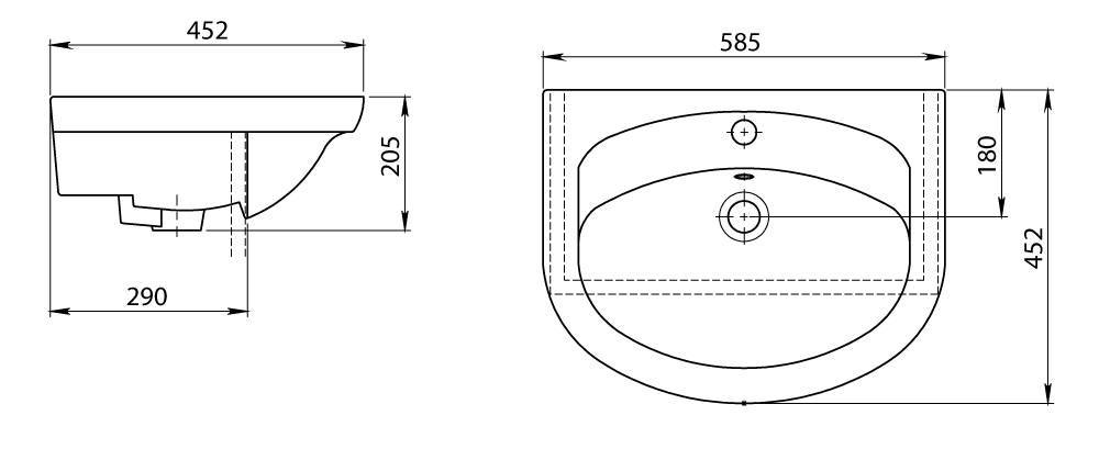 Купить раковина интакт белый, перелив, воротынск. в Иваново магазин сантехники Суперстрой