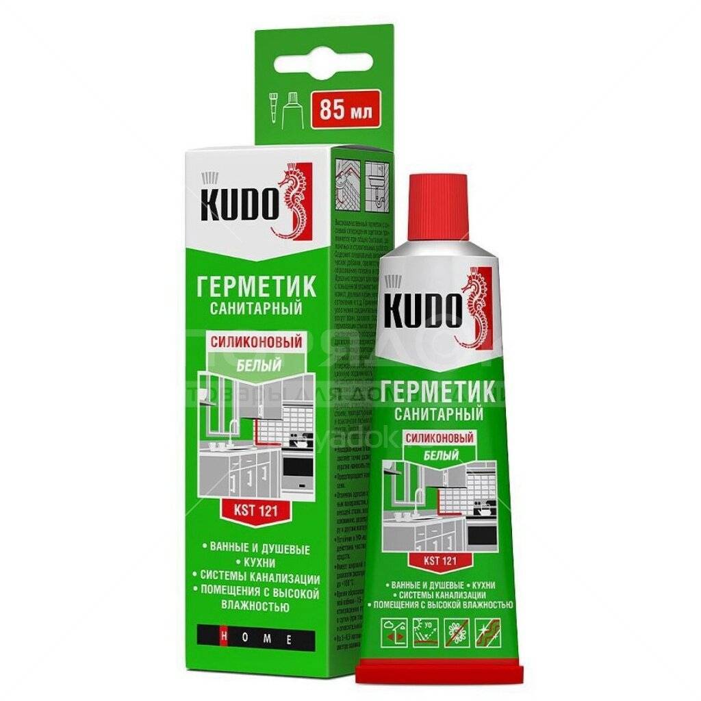 Купить герметик kst-121 силиконовый санитарный белый 85 мл, kudo. в Иваново магазин сантехники Суперстрой