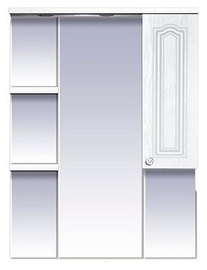 Купить зеркало - шкаф валерия - 75 , белое фактур. правое со светом,misty. в Иваново магазин сантехники Суперстрой