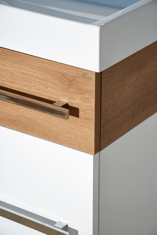 Купить тумба леон-100 подвесная 2ящ. белая + раковина caro, misty. в Иваново магазин сантехники Суперстрой