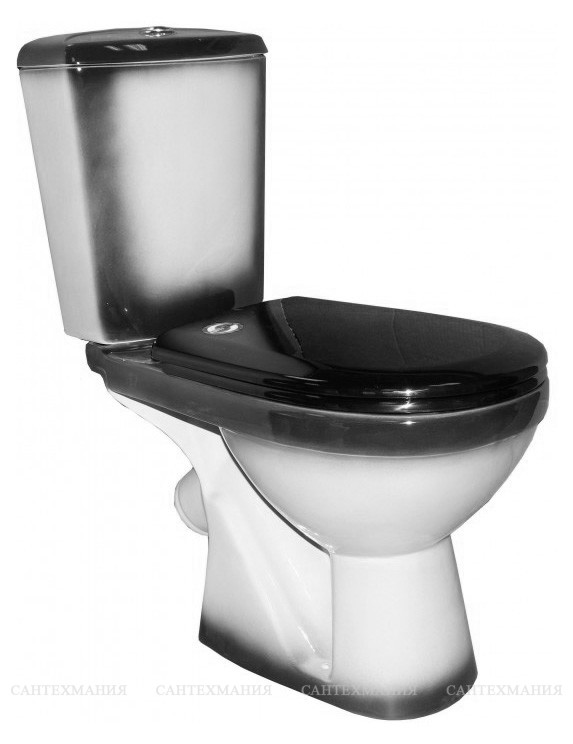 Купить компакт-унитаз комфорт плюс черный, rosa. в Иваново магазин сантехники Суперстрой