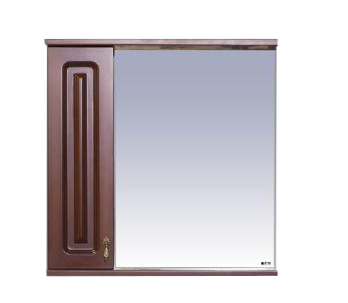 Купить зеркало - шкаф вояж - 70 лев. коричневый,misty. в Иваново магазин сантехники Суперстрой