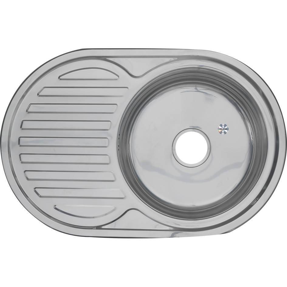 Купить мойка врезная 77*50 (0,8мм) универсальная, melana. в Иваново магазин сантехники Суперстрой