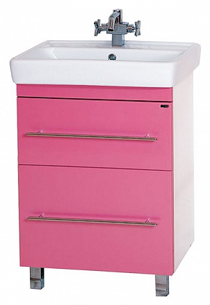 Купить тумба елена - 60 с 2 ящ. розовая,misty. в Иваново магазин сантехники Суперстрой