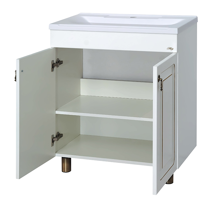 Купить тумба вояж - 70 прямая белая патина , misty. в Иваново магазин сантехники Суперстрой