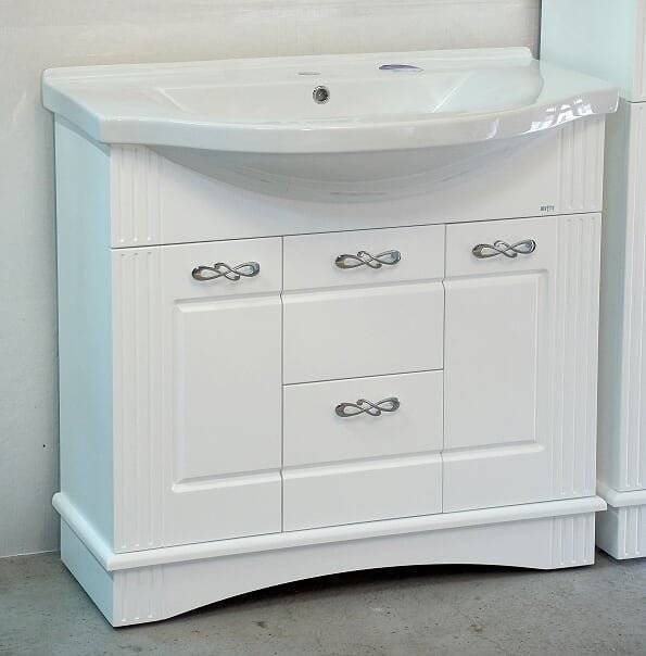 Купить тумба эльбрус-80 белая + рак. эльбрус-80, misty. в Иваново магазин сантехники Суперстрой