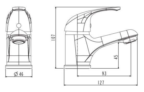 Купить смеситель для раковины riga rg 26, esco. в Иваново магазин сантехники Суперстрой