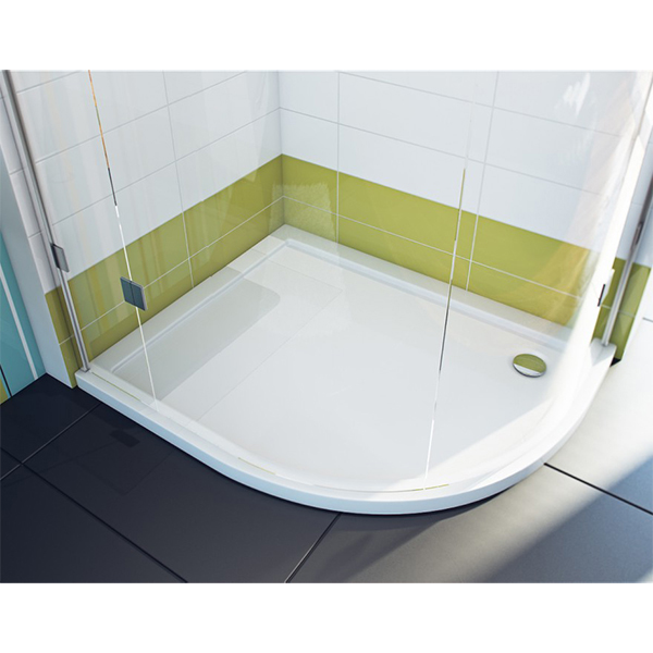 Купить поддон литьевой мрамор омега 1000*800 лев. ассиметричный (компл), эстет в Иваново магазин сантехники Суперстрой