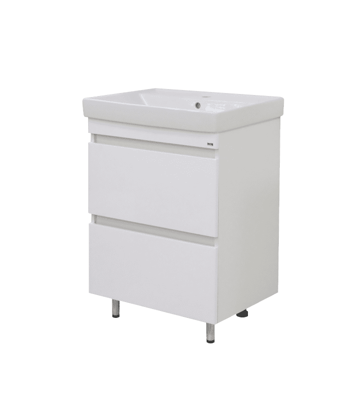 Купить тумба енисей-60 2 ящ, белая + раковина, misty. в Иваново магазин сантехники Суперстрой