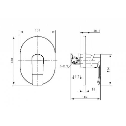Купить смеситель aurora 67177 скрытый монтаж хром,kaiser в Иваново магазин сантехники Суперстрой