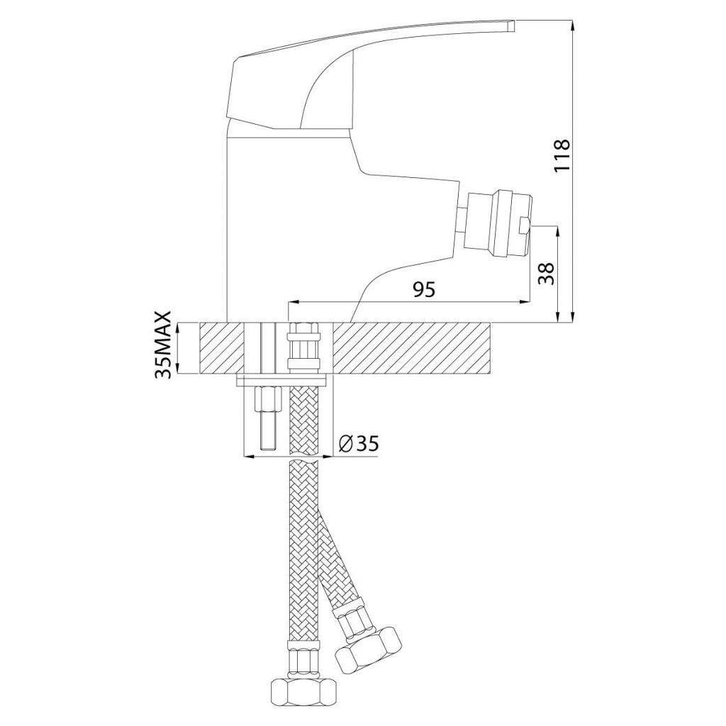 Купить смеситель е40-51 для биде хром, rossinka. в Иваново магазин сантехники Суперстрой