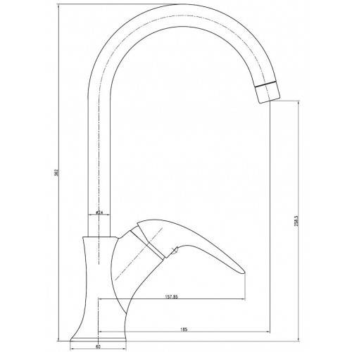 Купить смеситель corner 48444  для кухни, kaiser в Иваново магазин сантехники Суперстрой