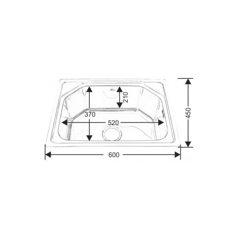 Купить мойка врезная 60*45 (0,8 мм) сатин, melana. в Иваново магазин сантехники Суперстрой