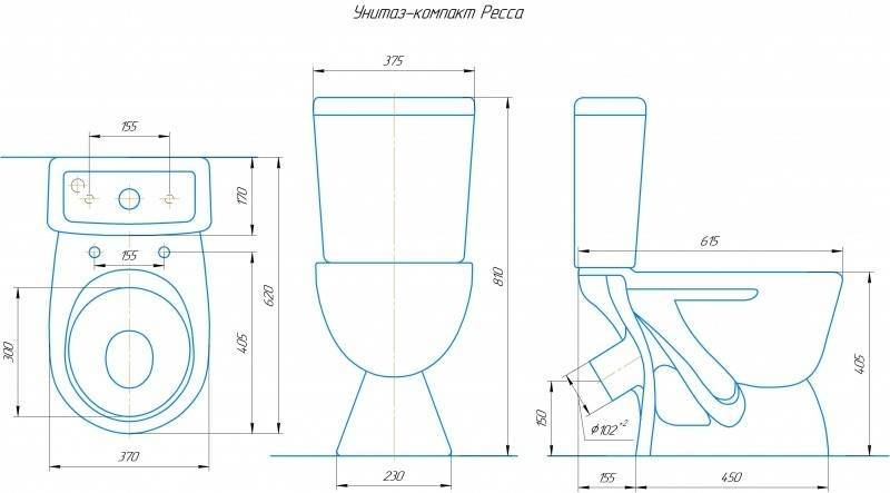 Купить компакт-унитаз ресса белый, rosa. в Иваново магазин сантехники Суперстрой