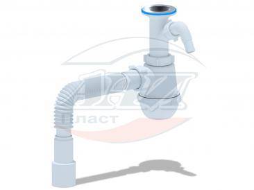 Купить сифон  а2015 с носиком с гибкой трубкой, ани. в Иваново магазин сантехники Суперстрой