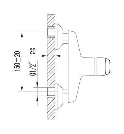 Купить смеситель  для душа lm3103c, lemark. в Иваново магазин сантехники Суперстрой