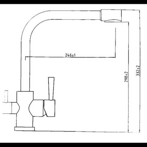 Купить смеситель mercur 26044-5 кухня боковой под фильтр 40 (серебро), kaiser в Иваново магазин сантехники Суперстрой