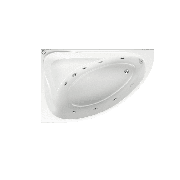 Купить ванна акриловая милан 1700*1100 левая c гидромассажем, bas. в Иваново магазин сантехники Суперстрой