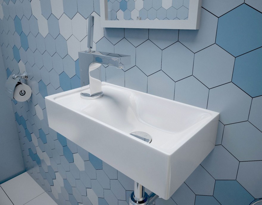 Купить раковина мини с кронштейном 400*220,эстет. в Иваново магазин сантехники Суперстрой