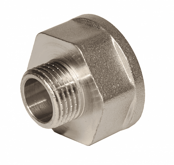 Купить переходник никель 1/2 нар * 3/4 внутр,китай. в Иваново магазин сантехники Суперстрой