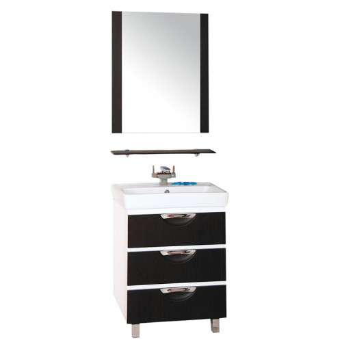 Купить зеркало жасмин-70 с полочкой, черное, misty. в Иваново магазин сантехники Суперстрой