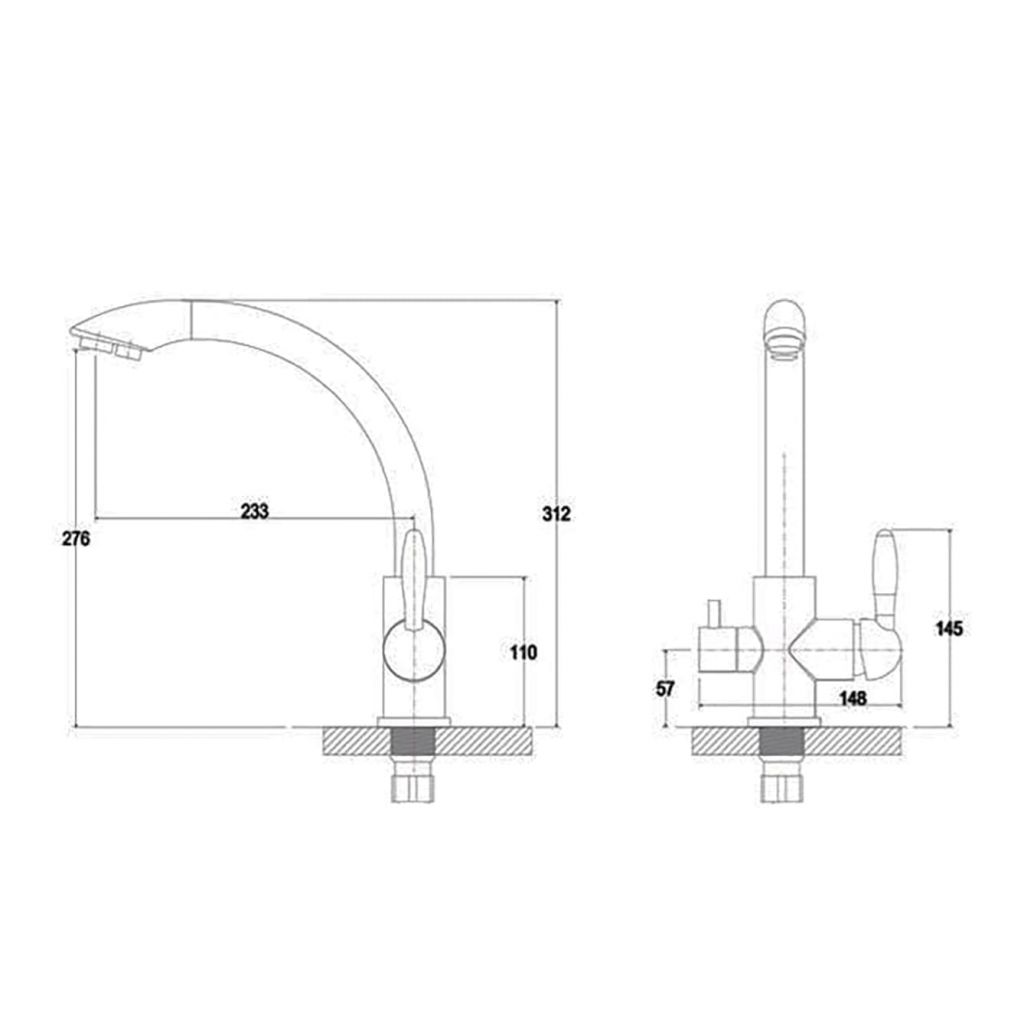 Купить смеситель для кухни gop18-a093kw белый, g-lauf. в Иваново магазин сантехники Суперстрой