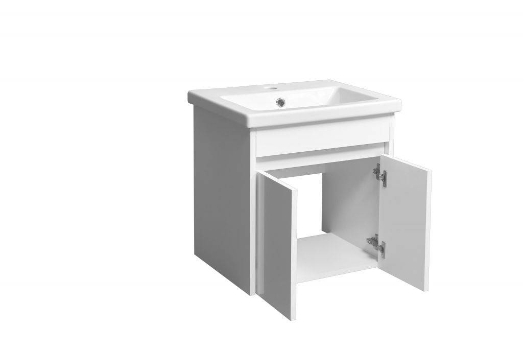 Купить тумба фаворита-50 белый подвесная+ раковина сомо,stella polar. в Иваново магазин сантехники Суперстрой