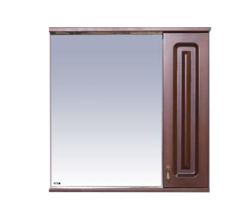 Купить зеркало - шкаф вояж - 70 прав. коричневый,misty. в Иваново магазин сантехники Суперстрой