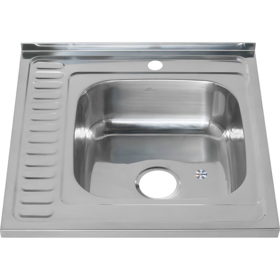 Купить мойка накладная 60*60 (0,8мм) правая, melana. в Иваново магазин сантехники Суперстрой