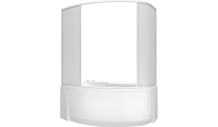 Купить ванна акриловая флорида 1600*900 с экраном и гидромассажем левая, bas. в Иваново магазин сантехники Суперстрой