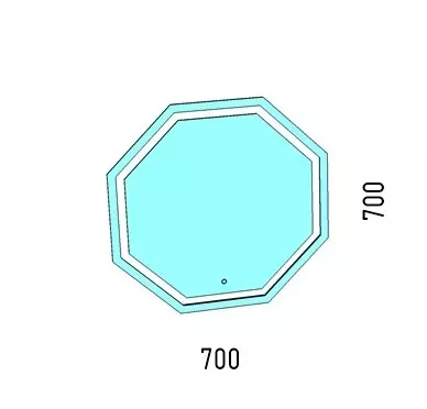Купить зеркало каре 700*700 v,8 граней,сенсор stella polar. в Иваново магазин сантехники Суперстрой
