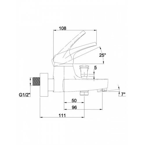 Купить смеситель county 55221-4/55022-4 white для ванны,kaiser в Иваново магазин сантехники Суперстрой