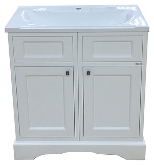 Купить тумба герда - 80 белая эмаль + раковина,misty. в Иваново магазин сантехники Суперстрой