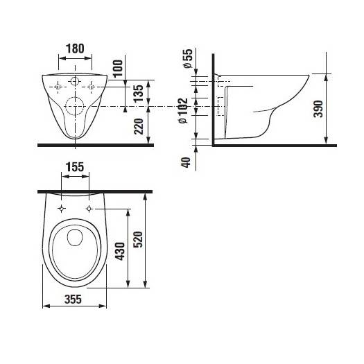 Купить унитаз mateo подвесной  с крышкой пластик, roca. в Иваново магазин сантехники Суперстрой
