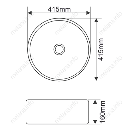 Купить раковина mln 7076b(черная), melana. в Иваново магазин сантехники Суперстрой