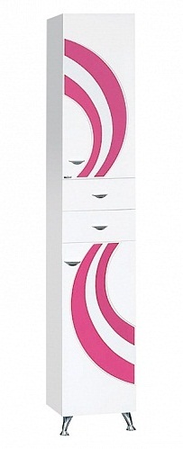 Купить каролина пенал - 35 прав. розовое стекло+б/к,misty в Иваново магазин сантехники Суперстрой