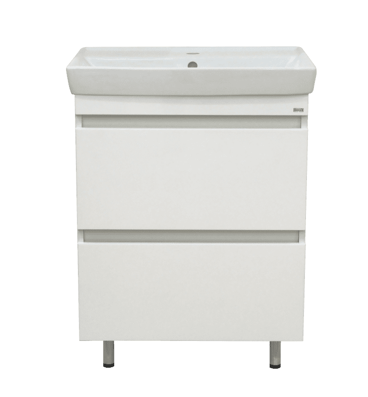 Купить тумба енисей-60 2 ящ, белая + раковина, misty. в Иваново магазин сантехники Суперстрой